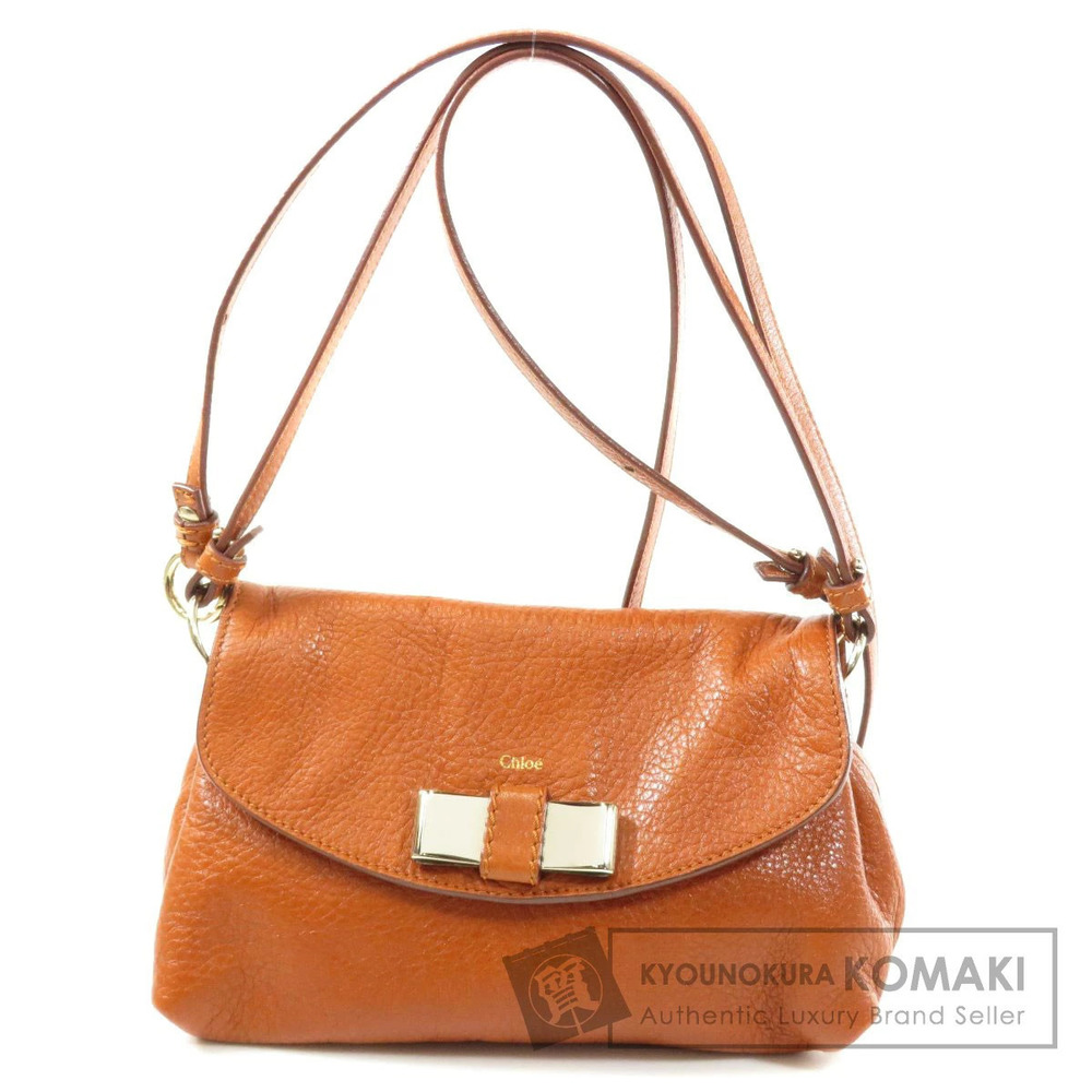 Chloe logo shoulder bag calfskin